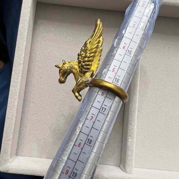 Vintage Pegasus Ring handmade  w repurposed recycled coins. One of a kind - - Picture 8 of 14